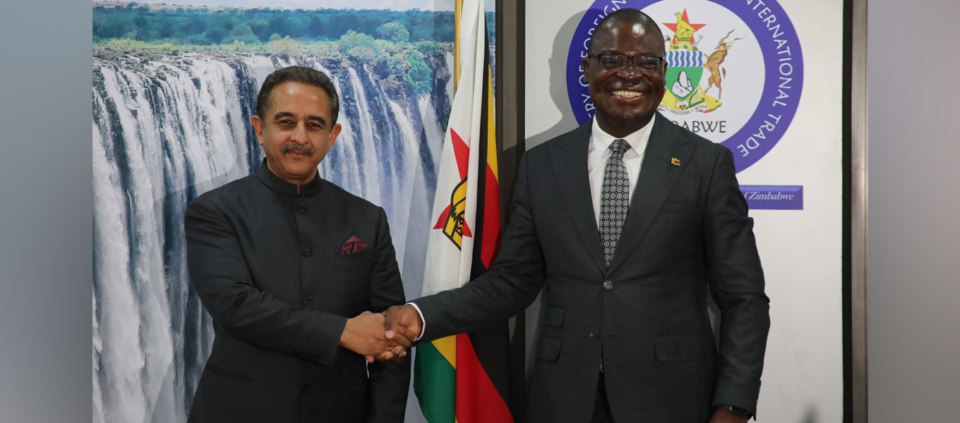Minister of State for External Affairs, Mr. Kirti Vardhan Singh had a bilateral meeting with Hon. Prof. Dr. Amon Murwira, Minister of Foreign Affairs and International Trade, Republic of Zimbabwe on 27 June 2025.