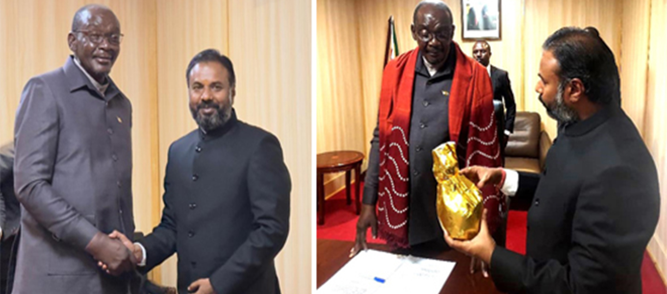 Ambassador H.E. Mr. Bramha Kumars call on Hon. Vice President K. M. Mohadi