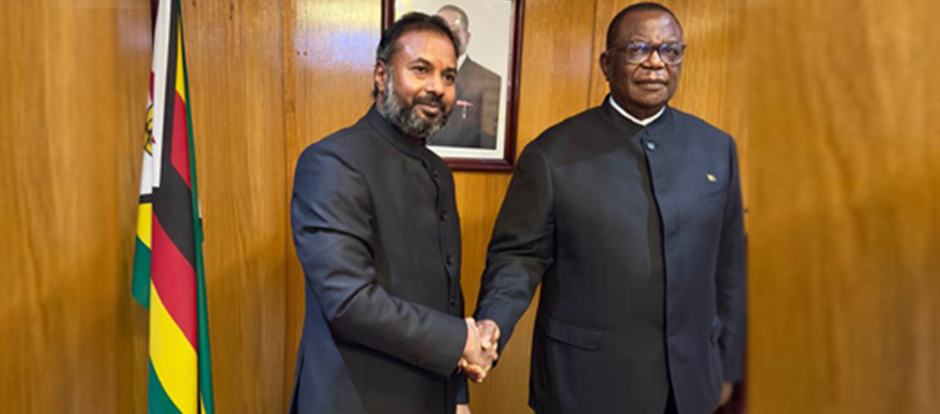 Ambassador meeting with Hon General (Retired) Dr. C. G. D. N. Chiwenga, Vice President of the Republic of Zimbabwe