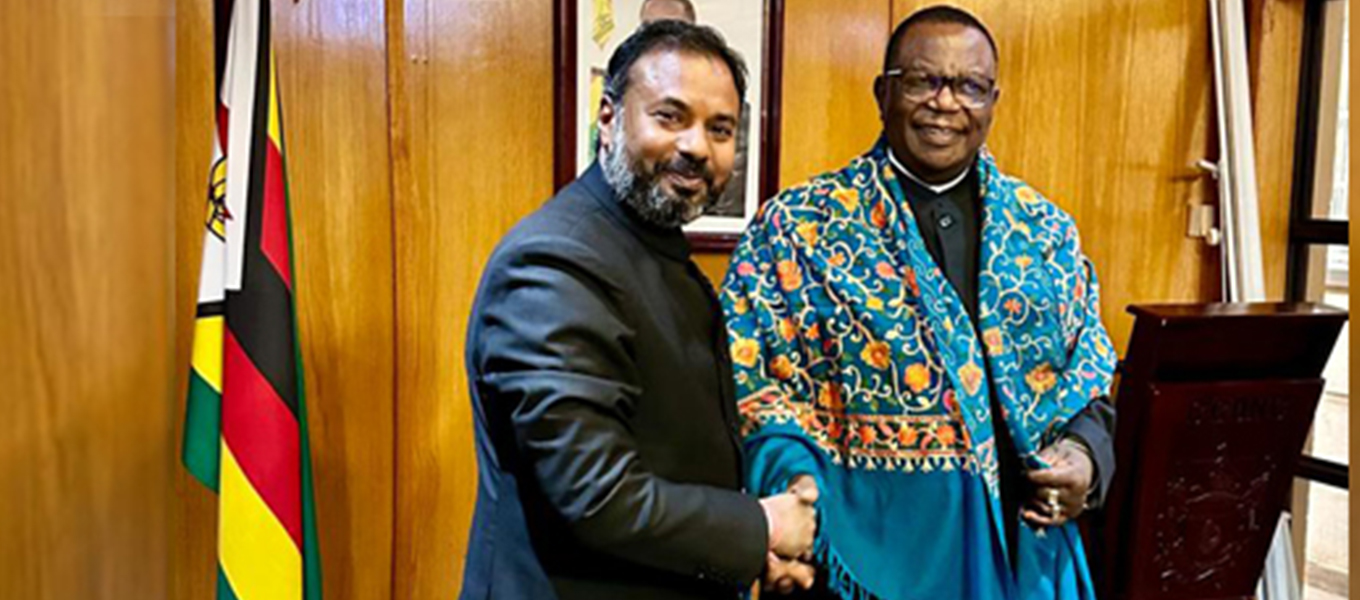 Ambassador meeting with Hon General (Retired) Dr. C. G. D. N. Chiwenga, Vice President of the Republic of Zimbabwe