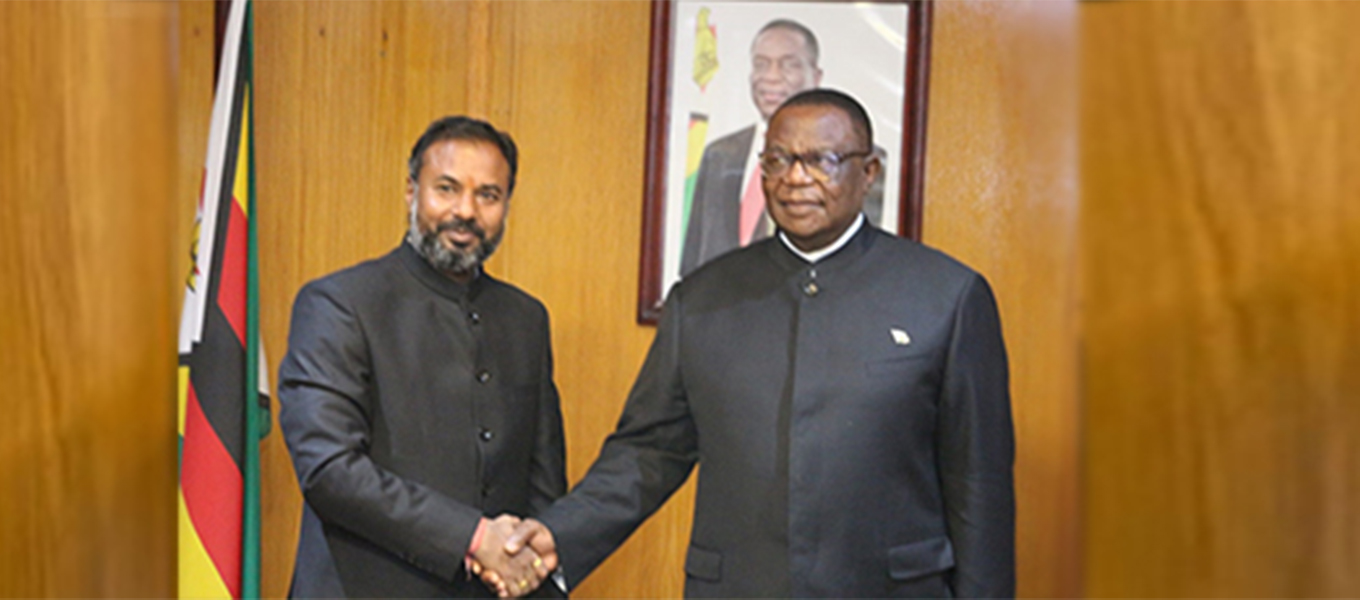 Ambassador meeting with Hon General (Retired) Dr. C. G. D. N. Chiwenga, Vice President of the Republic of Zimbabwe